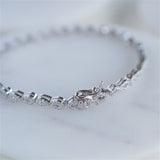 Infinity Cubic Zirconia Tennis Bracelet closed