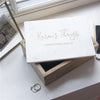 Wooden box with marble lid personalised 1