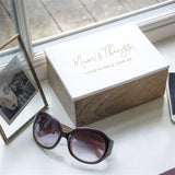 Wooden box with marble lid personalised 3