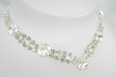 Necklace Swarovski™ Crystal Square & Navette Style Jewellery