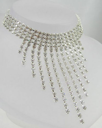 Choker Swarovski™ Clear Crystal Graduated Drop Design