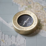 Brass compass personalised