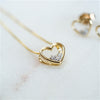 Gold Diamond Heart Set necklace