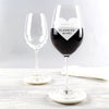 Wine Glass Personalised Message in Heart