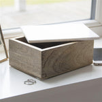 Wooden box with marble lid personalised 2